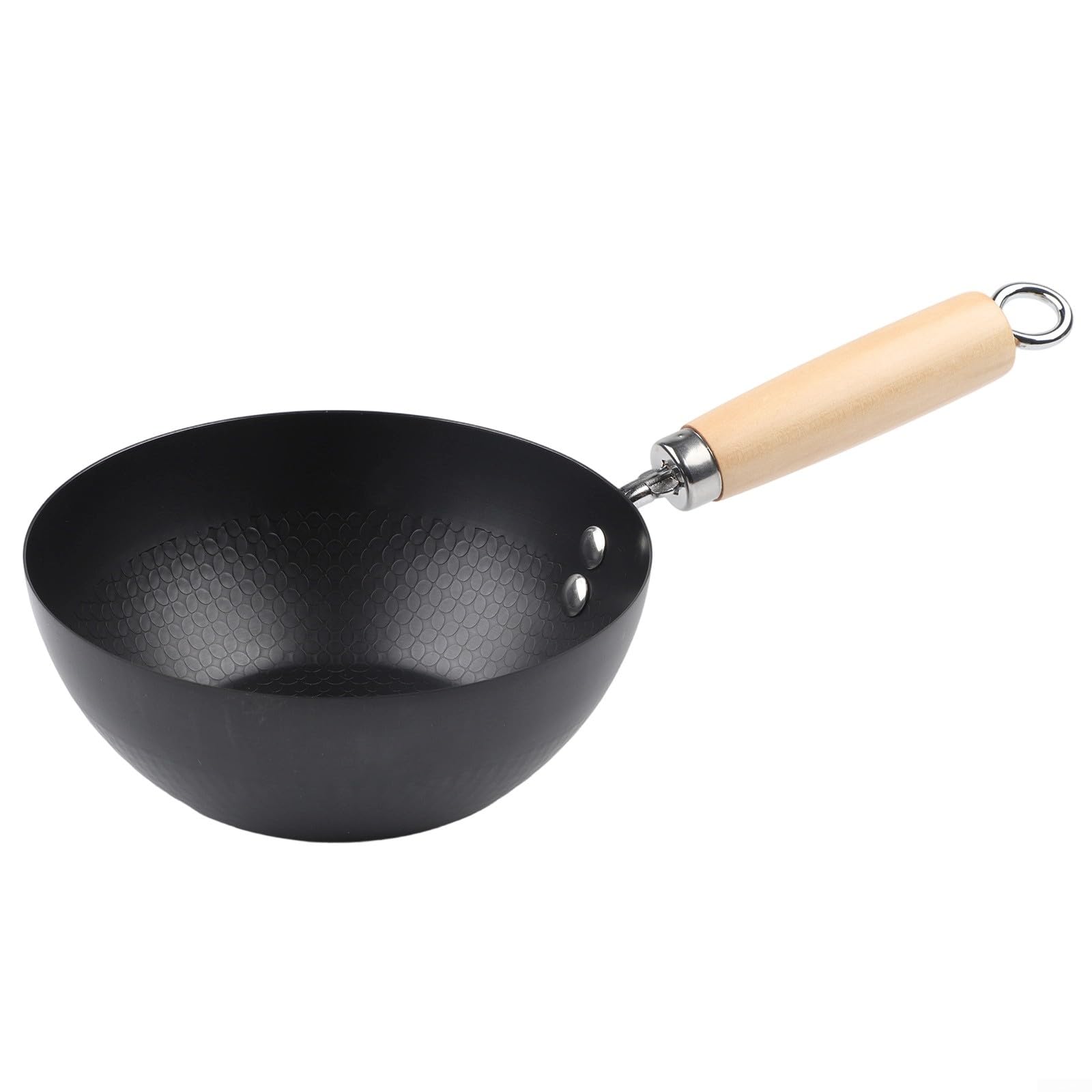 Padella in ferro, wok antiaderente con fondo piatto per fornelli a gas elettrici a induzione, 18-28 cm, pentole da cucina (20 cm)