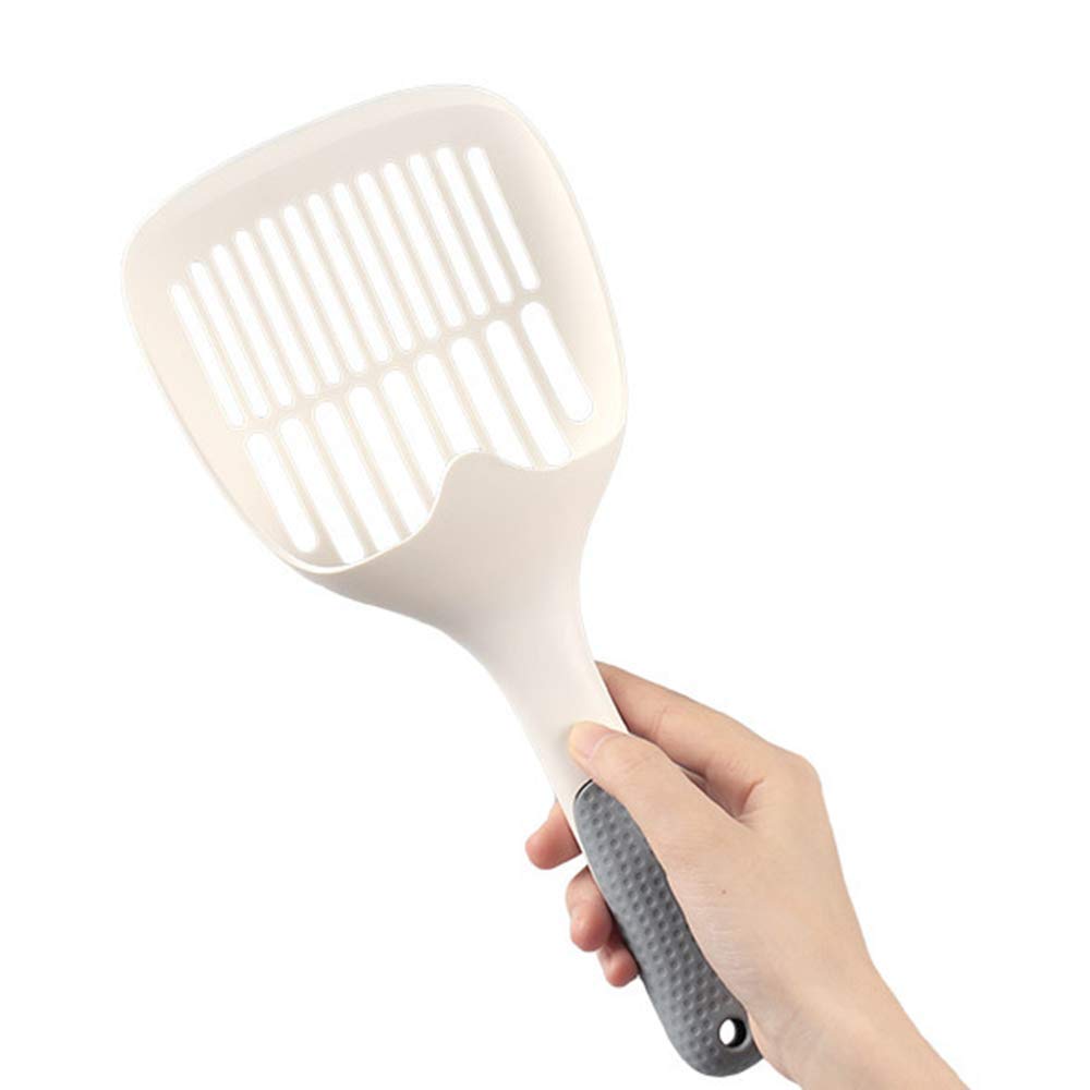 CHULAI Cat Litter Scoop, PP Plastic Kitty Litter Tray Scoops, Deep Shovel Sifter with Non-Slip Handle for Cats Owners Fast Sifting Pet Cleaning Tool