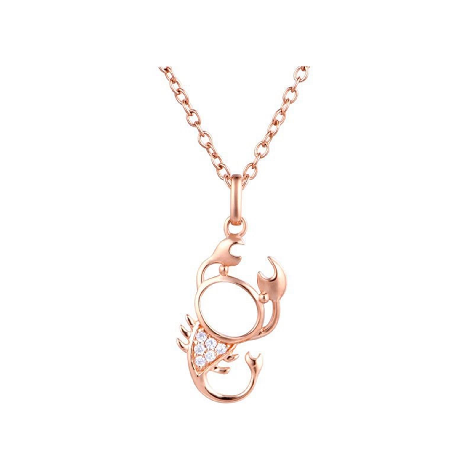 Moissanite Diamond Constellation Scorpion Pendants Or 18 Pouces