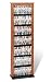 Prepac Slim Barrister Tower Storage Cabinet, Cherry and Black