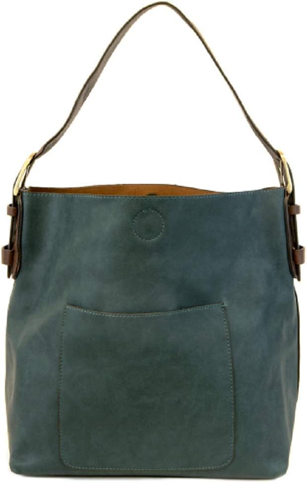Joy Susan Classic Hobo Handbag (Dark Teal Brown Handle)