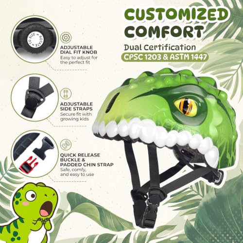 Image of Kids Toddler Bike Helmet, Adjustable and Multi-Sport for Child Boys and Girls, 2 Sizes
