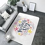 Alfombra antideslizante: nuestra alfombra de dormitorio para el día de la madre tiene una tela base no tejida con una parte inferior de plástico de puntos para una durabilidad deseada y mayores propiedades antideslizantes. Esta alfombra para dormitorio está diseñada para mantener su elegancia mientras garantiza practicidad