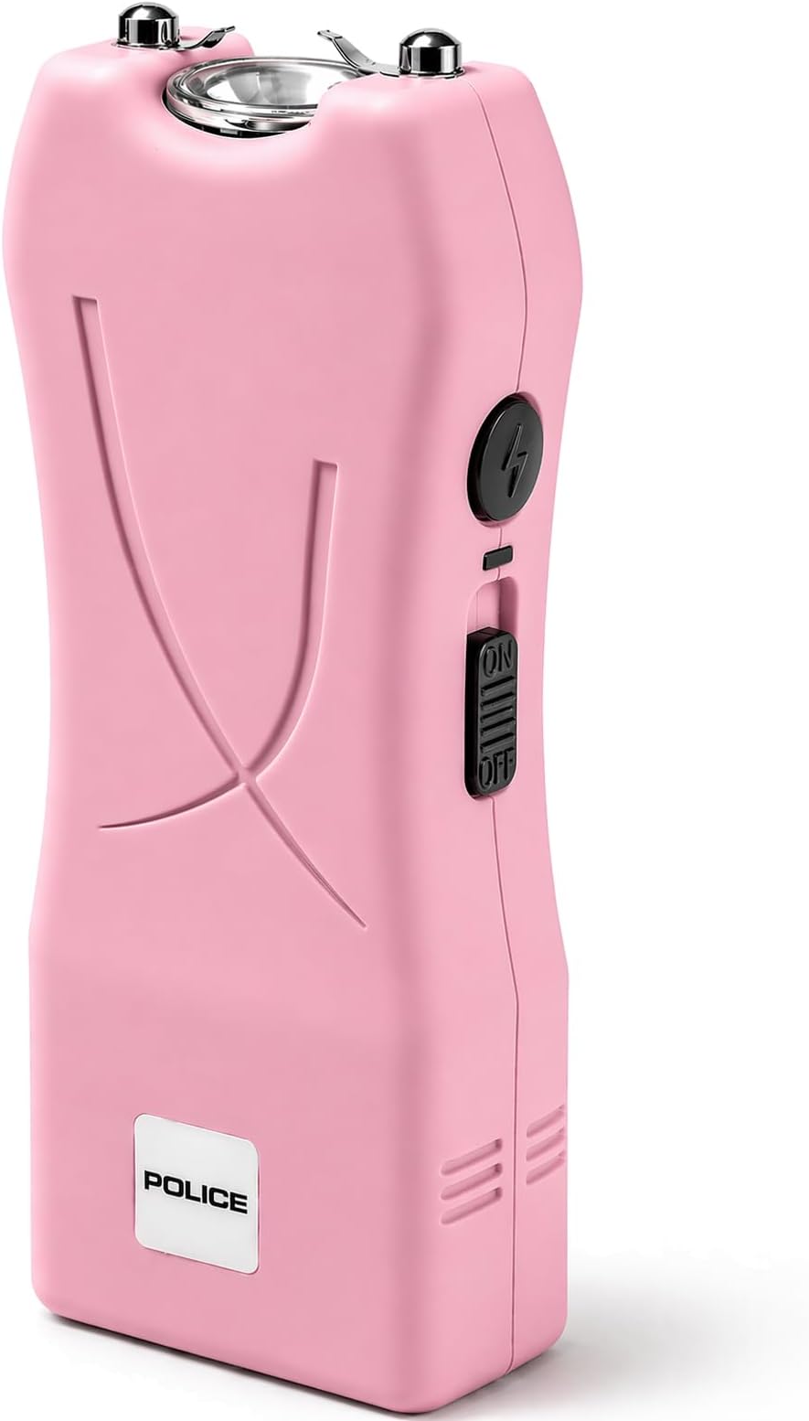 Police Stun Gun for Self Defense 398 – High Voltage Mini Rechargeable with LED Flashlight, Compact & Heavy Duty – Personal Security for Women Men – Pink