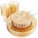 WDF 150pcs Gold Plastic Plates with Disposable Plastic Silverware&Gold Cups- Gold Glitter Design include 25 Dinner Plates,25 Salad Plates,25Forks, 25 Knives, 25 Spoons& 9OZ Plastic Cups (Gold Glitter)