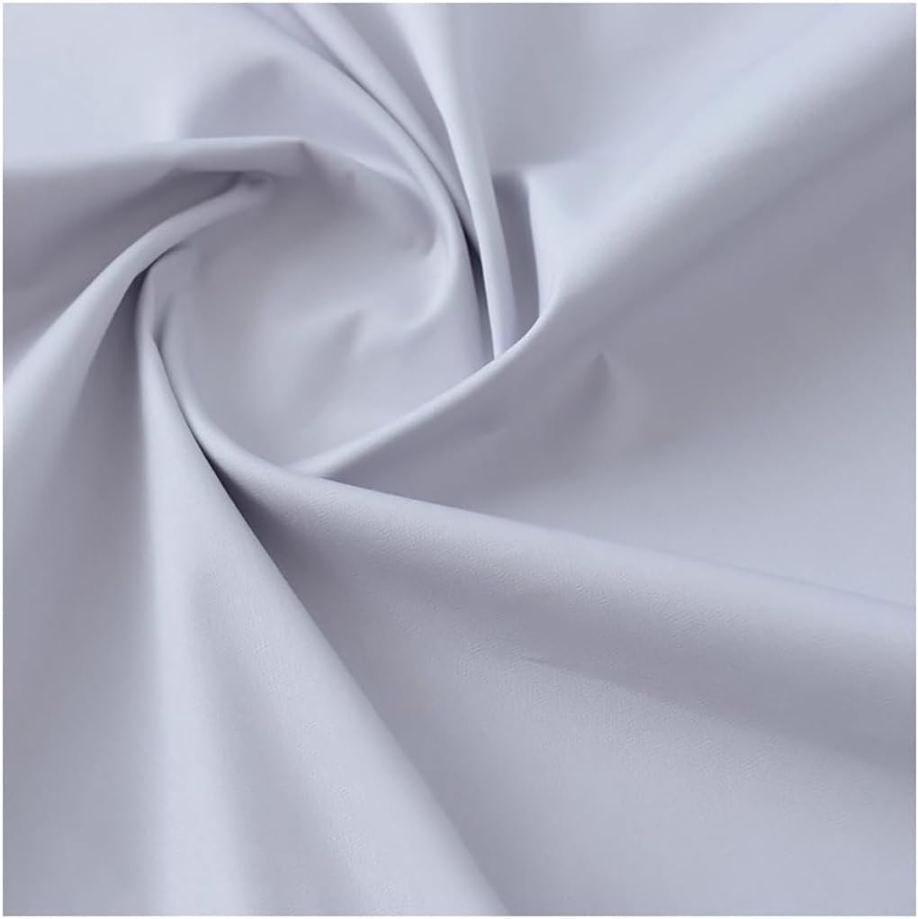 Popeline-Stoff, Baumwolle, Natur, Meterware, 140 cm breit, weicher Musselin, Nähstoff, Bekleidungsstoff (hellgrau, 1,4 x 3 m)