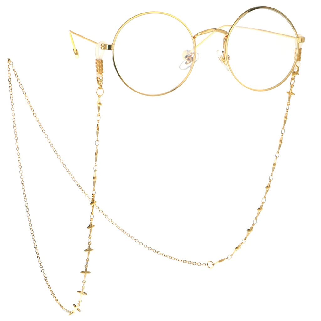 Mode Gold Rhombus Geometrische Perlen Brillenkette Brillenseil Brillenkette