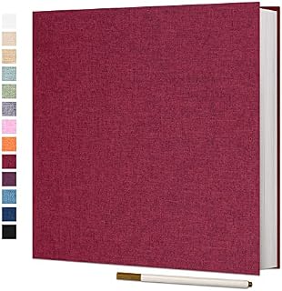 Vienrose Photo Album Self Adhesive 4x6 5x7 3x5 8.5x11 Scrapbook Album DIY Scrap Book with A Metallic Pen (33x32CM60Pages, Grassgreen)