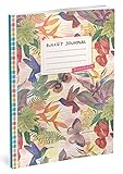  Bullet Journal: Punktraster Notizbuch (Ca. A5) + 100 Seiten + Vintage Softcover  TOP Motiv: Dschungel  Dot Grid Journal, Kalligraphie Übungsheft, Punktpapier +++ Jetzt mit Register +++