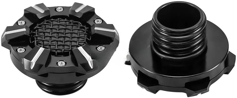 Motorcycle Fuel Gas Cap Motorcycle Mesh Low Profile Vented Fuel Tank Cap with Right Hand Threaded for Har&Ley Davidson 1982-2020