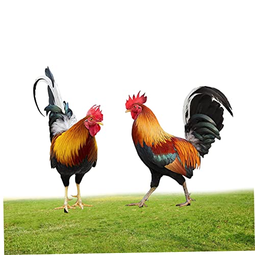 Rachlicy Huhn Deko Garten 2pcs Chicken Garden Stake Stake Händemaße Hühnergarten Acrylfiguren Dekoration Lustige Hühnerstatue Garten Stecker Zaun Dekoration für Balkon Terrasse