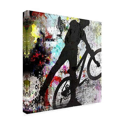 Trademark Fine Art - 'Extreme BMX 3' Canvas Art - 14x14 by Trademark Fine Art - Used condition - Image 2