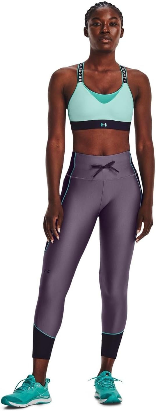 Under Armour Womens HeatGear Armour Ankle Color Block Leggings - Image 4