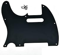 Vista 2 de KAISH Carcasa de 8 agujeros para guitarra Tele, placa antiarañazos TL, mate negro, 1 capa, para Telecaster de EE. UU./México