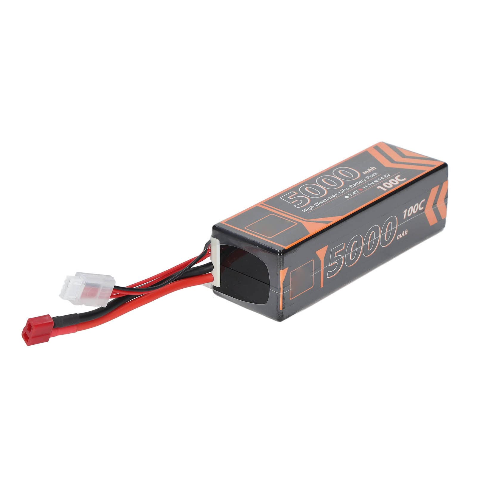 Batteria LiPo RC a Scarica Elevata da 5000 MAh per Quadricotteri FPV Racing, Batteria LiPo 3S da 11,1 V per Slash VXL E Maxx, Accessorio Spina a Forma di T Rossa