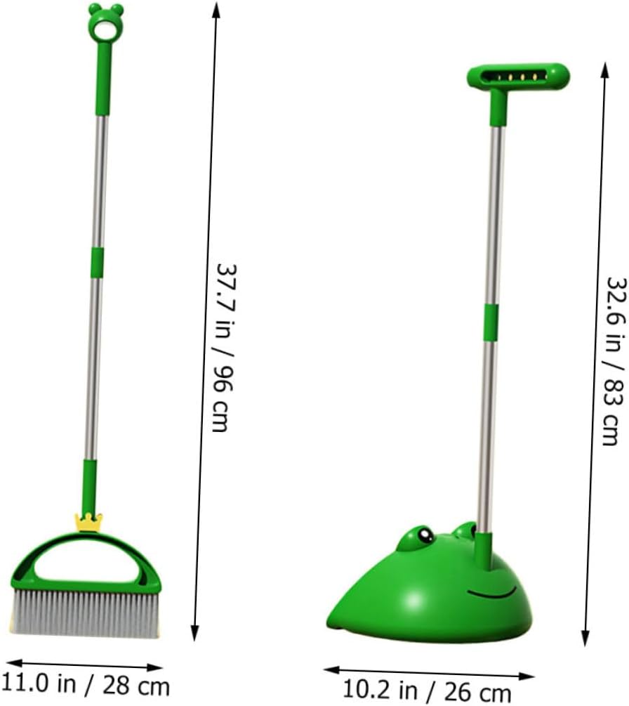 ERINGOGO Cartoon Boys and Girls Broom Dustpan Set 1 Set of Cleaning Broom Dustpan Easy to Use for Home