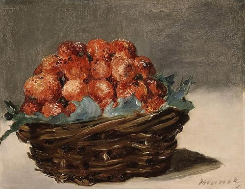 Impression sur toile Edouard Manet Fraises, peinture moderne 60x90cm