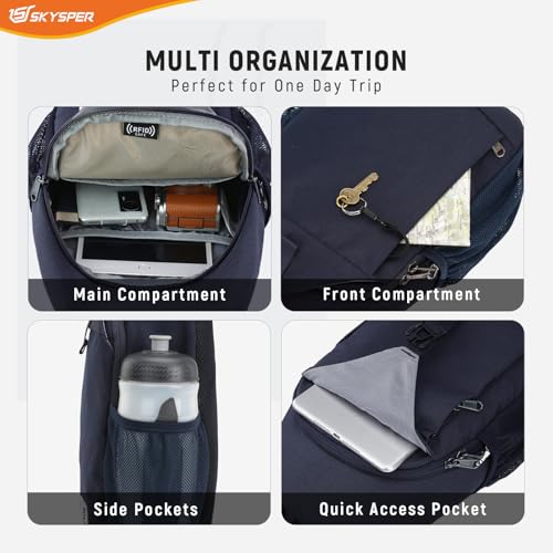 Image of SKYSPER Sling Bag RFID Cross Body Bag Recycled Crossbody Backpack Travel Daypack