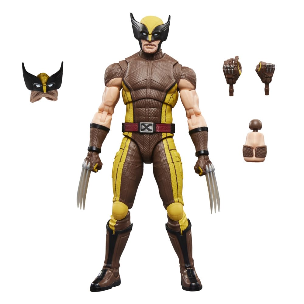 Legends Series Wolverine (Brown Suit), Marvel Studios' Deadpool & Wolverine Movie Collectible 6-Inch Action Figure Gift