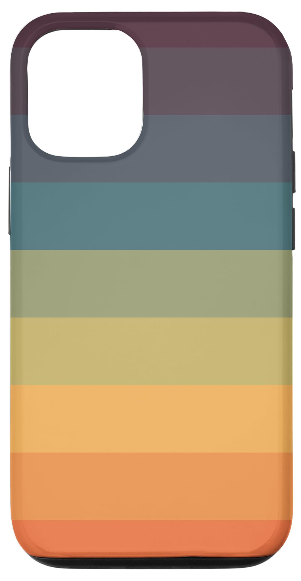 Colorful Rainbow Colors 70s Style Retro Stripes Case for iPhone 12/12 Pro