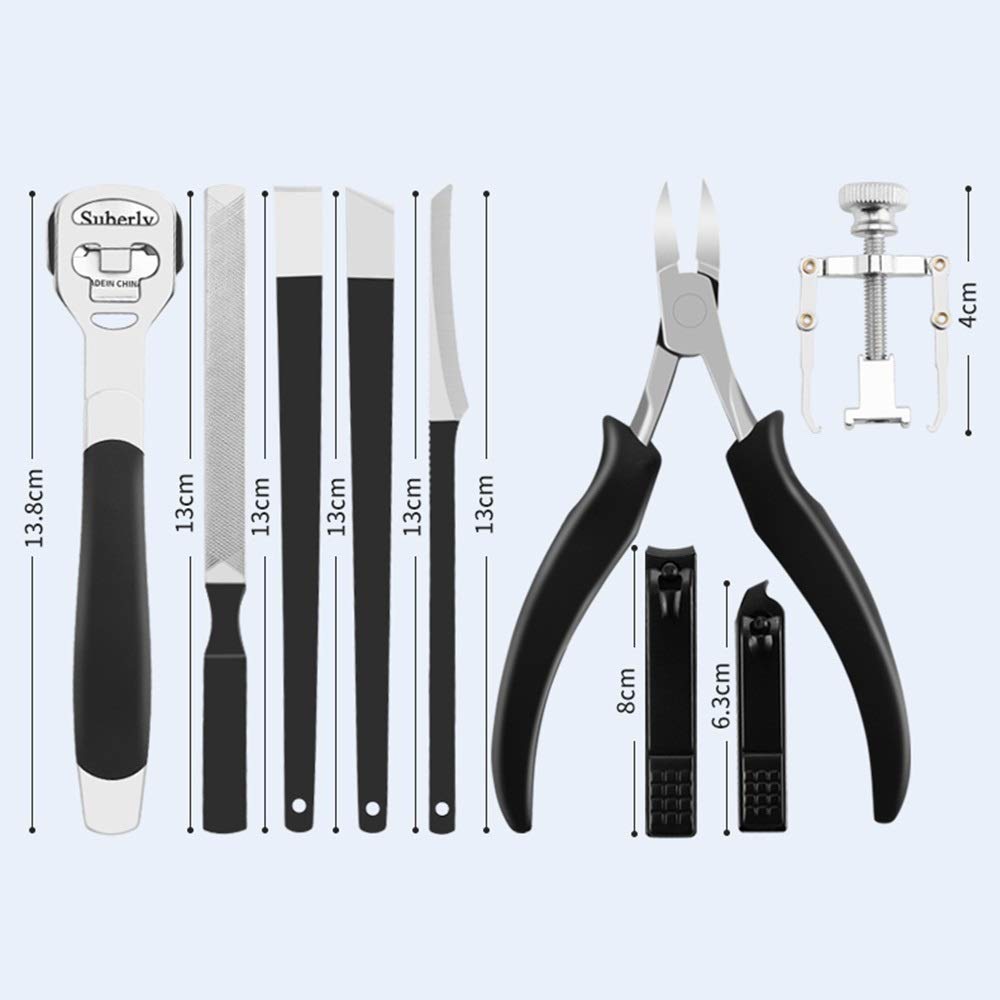 Nagelknipser-Set, Maniküre-Set, Nagelknipser-Set aus Edelstahl, Pediküre-Set, Fingernägel, Fußnägel, Knipser, scharfer Nagelschneider, Pediküre, Nagelschere, Pediküre-Werkzeuge for die Füße(1