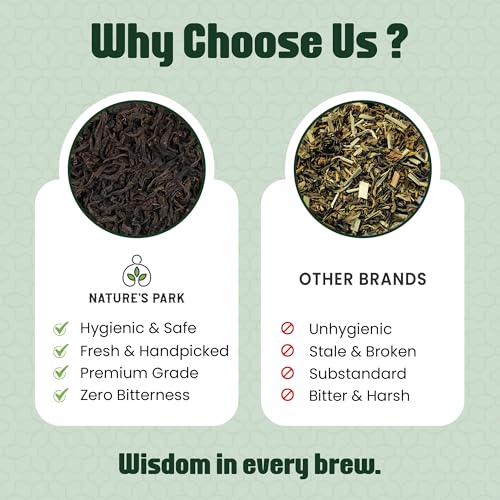 Image of Nature's Park Pure Green Tea - 125g - Made with 100% Natural & Fresh Long Leaf - Rich in Antioxidants - Boosts Immunity, Detox, Improves Metabolism & Reduces Waist - Herbal Tea