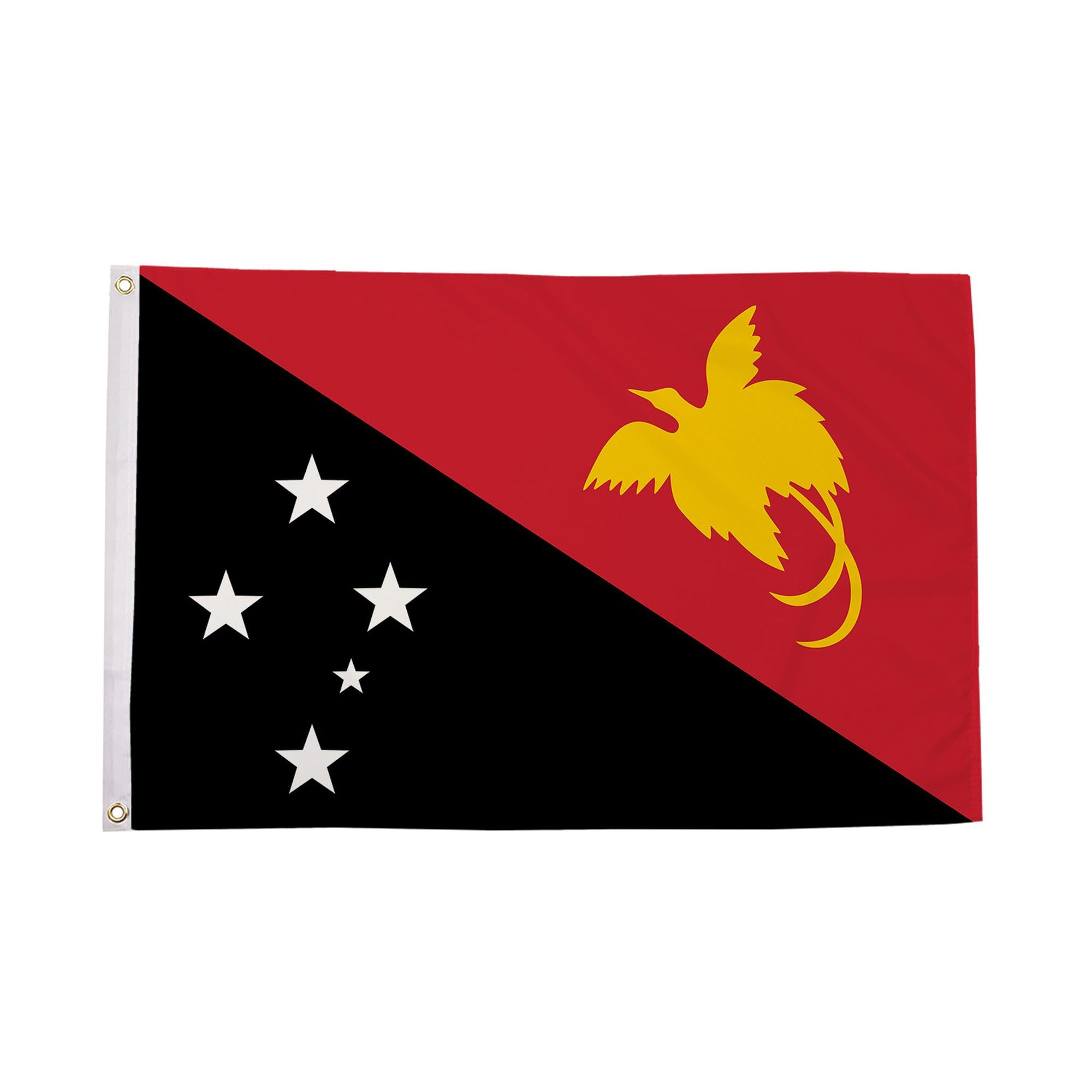 Flagtex Papua New Guinea Flag Large 8ft x 5ft (240cm x 150cm) - Giant PNG National Banner Weather Resistant Polyester for Outdoor Display Events Venues Stadiums Rugby League