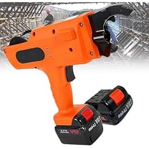 Automatic Rebar Tie Gun, Battery Powered Rebar Binding Tool,Cordless Rebar Tying Machine, with 2 Removable BatteriesB
