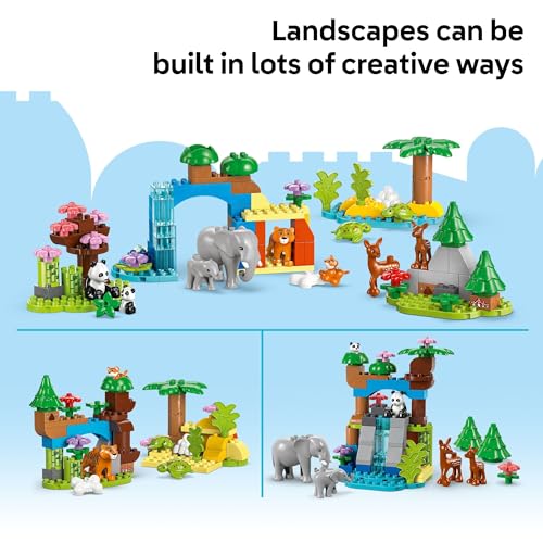 LEGO DUPLO Town 3 in 1 Wild Animal Families Building Toy Playset with 10 Figures - image 5