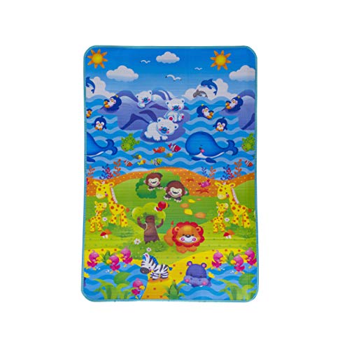 Tapete Abcd Leão Dupla Face Portátil, Ibimboo, Multicolorido