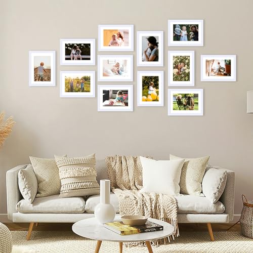 Cadre photo 12,7x17,8 cm blanc lot de 12 multi formats - 5