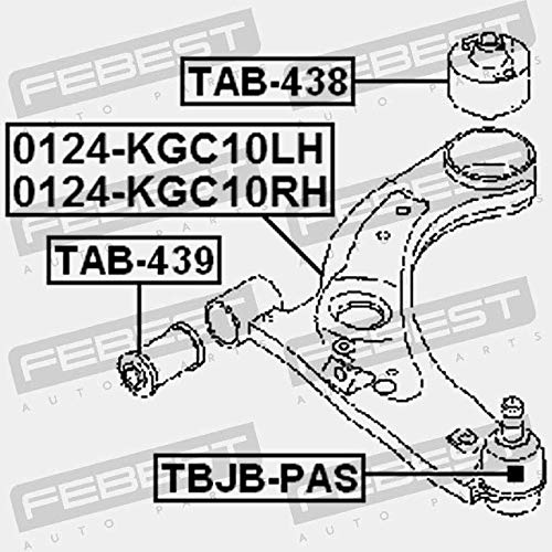 Amazon.com: Right Lower Front Arm Febest 0124-KGC10RH Oem 48068  