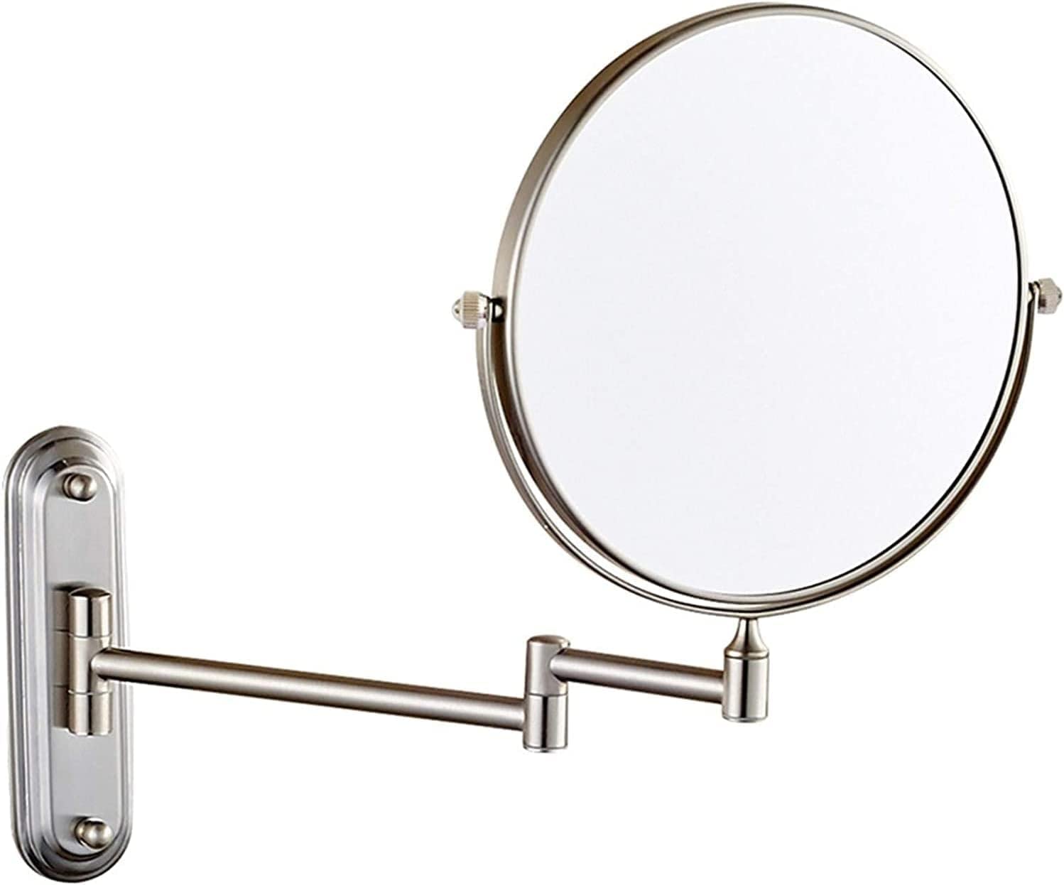 Miroir en laiton de courtoisie haut de gamme finition nickel 8 pouces