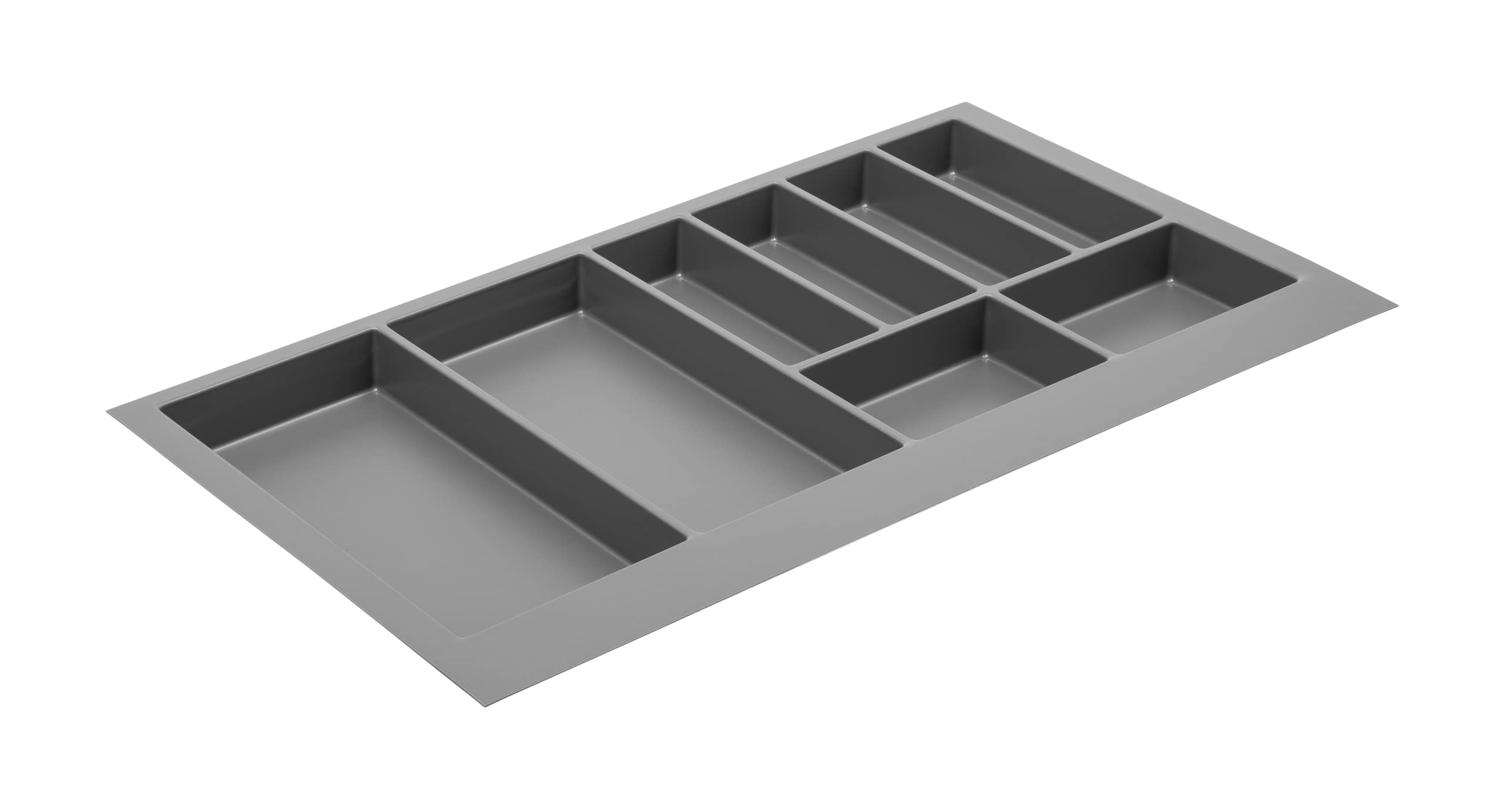 Gtv Charcoal - Axispace Drawer Insert I Cutlery Tray For Drawers Cutlery Insert Drawer Insert Kitchen I Kitchen Cabinet Plastic Cutlery Tray Cutlery Storage I Anthracite 840 X 472 Mm