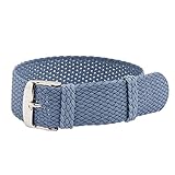 Clockwork Synergy - 16mm Braided Perlon Nato Nylon Steel Blue Replacement Watch Band Strap