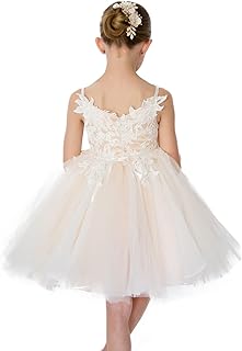 Lace Tulle Straps Wedding Flower Girl Dress Junior Bridesmaid Dress - Buy now