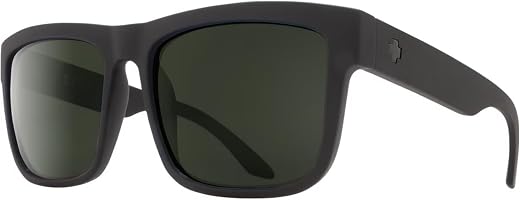 Spy Discord 6800000000021 57MM Matte Black / Gray Green Rectangle Sunglasses for Men + FREE Complimentary Eyewear Kit