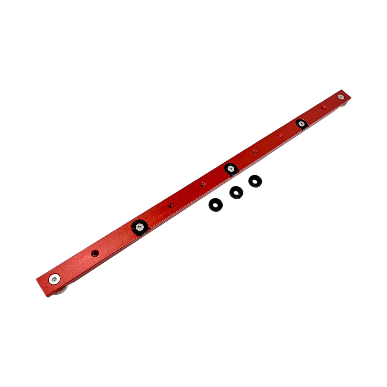 Msioytog Red Universally Aluminum Miter Rod Clamping Tool Slider For Woodworking Table Sawer Router With Adjustable Stop Block Miter Rod For Table Sawer