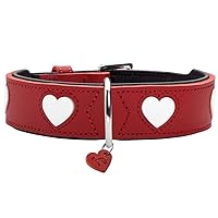 HUNTER collare per cani LOVE, colore: rosso/nero