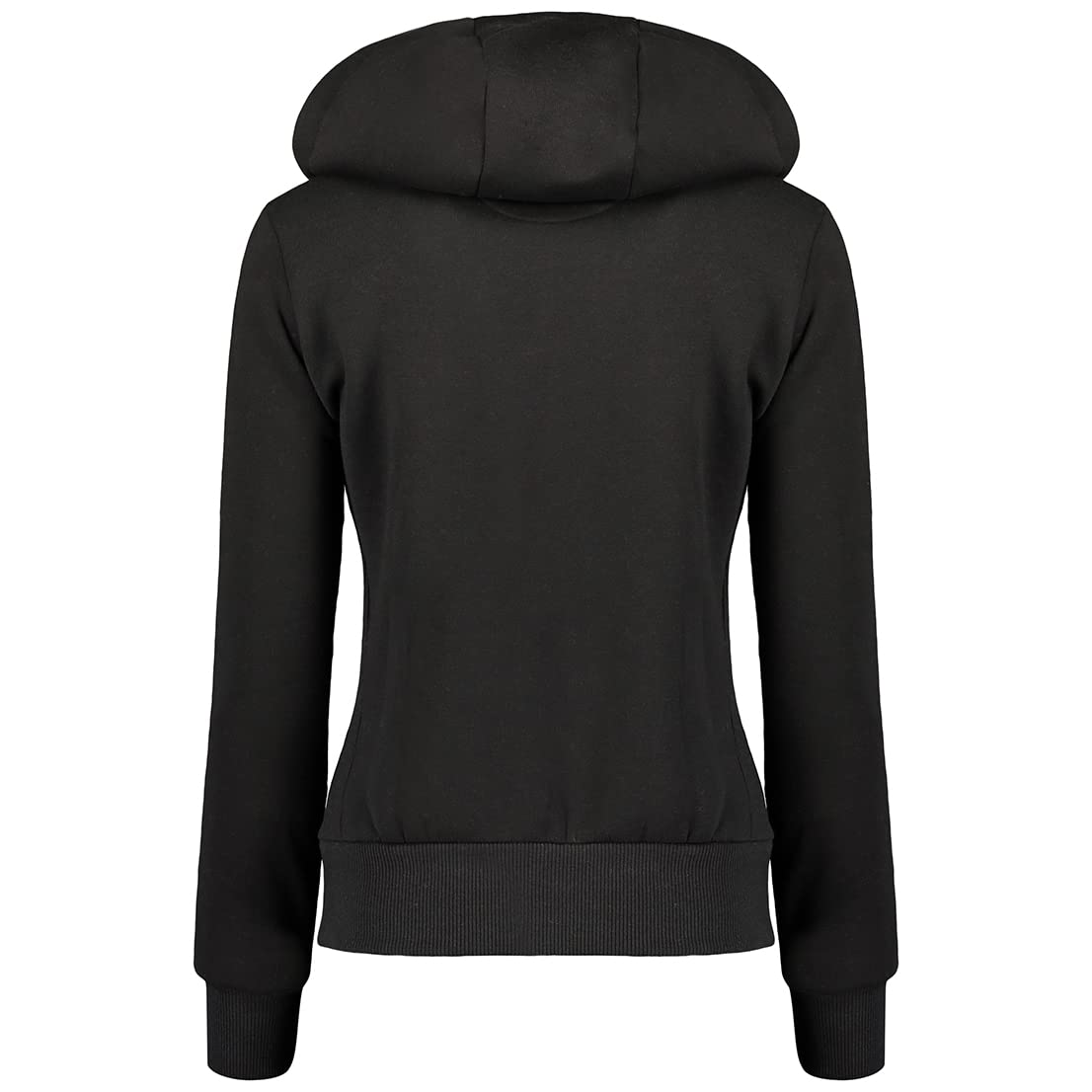 Geographical Norway Fabeaute Lady - Felpa Cappuccio Zip E Tasche Donna - Felpa Cappuccio A Maniche Lunghe