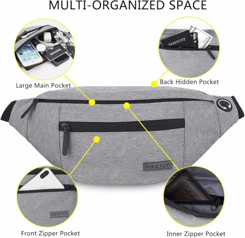 Image of Crossbody bags for Women Travel Essentials Fanny Packs Men Cross Body Belt Bag Christmas Gifts Enjoy Festival Sports Yoga Workout Running Casual Waist Pack Carrying All Size Phones (Pack of 2)