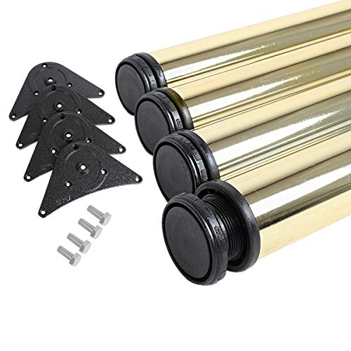 Preisvergleich Produktbild Möbelfüße Tischbeine Messing Optik - Höhe 710mm - ø 60mm - 4er Set