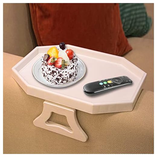 Clever Bear - Bandeja para sofá, reposabrazos, mesa, sofá, silla, reposabrazos, bandeja, organizador de mesa de servicio, soporte de control remoto, mesa auxiliar