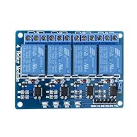Elegoo 4 Kanal DC 5V Relaismodul mit Optokoppler für Arduino UNO R3 1280 DSP ARM PIC AVR STM32 Raspberry Pi
