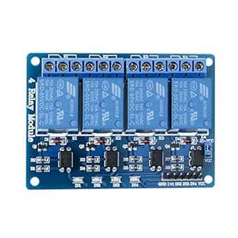 ELEGOO 4 Kanal DC 5V Relaismodul mit Optokoppler für Arduino UNO R3 1280 DSP ARM PIC AVR STM32, Blau