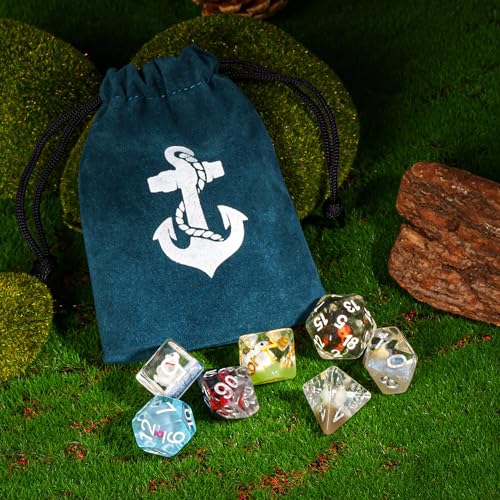 Image of Cusdie 7-Die DND Dice, Polyhedral Dice Set Filled with Animal, for Role Playing Game Dungeons and Dragons D&D Dice(Random Animal)
