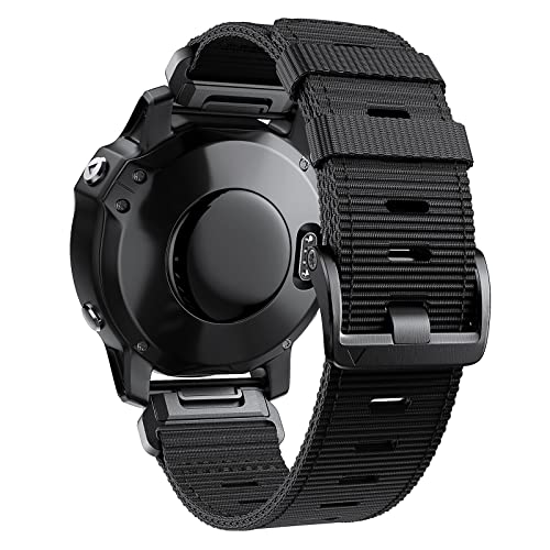 NotoCity Nylon Watch Strap for Garmin Fenix 5X / 6X / Enduro / 7X