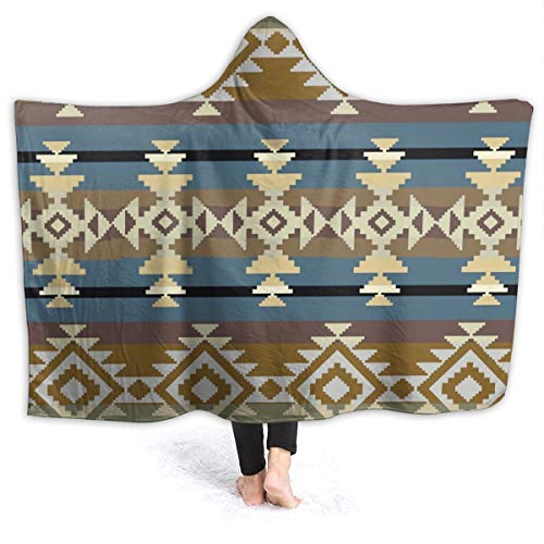 Navajo mexicano azteca inspirado en un patrón geométrico abstracto americano nativo antiguo artesanía auténtica manta de 80x60 pulgadas manta súper suave borrosa acogedora y cálida manta de felpa para