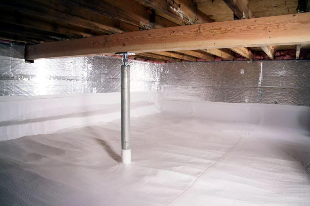 ALORAIR Crawl Space Vapor Barrier 10 Mil 10'x50', Drop Cloth Vapor Barrier Covering For