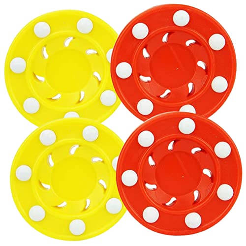 Homoyoyo Ice Hockey Puck Replacement 4 Pack Plastic Hockey Balls for Roller Skating Hockey Supplies for Training Leisure